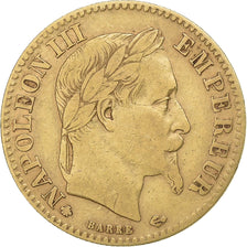 Francia, 10 Francs, Napoléon III, 1862, Paris, Oro, BC+, Gadoury:1015, KM:800.1