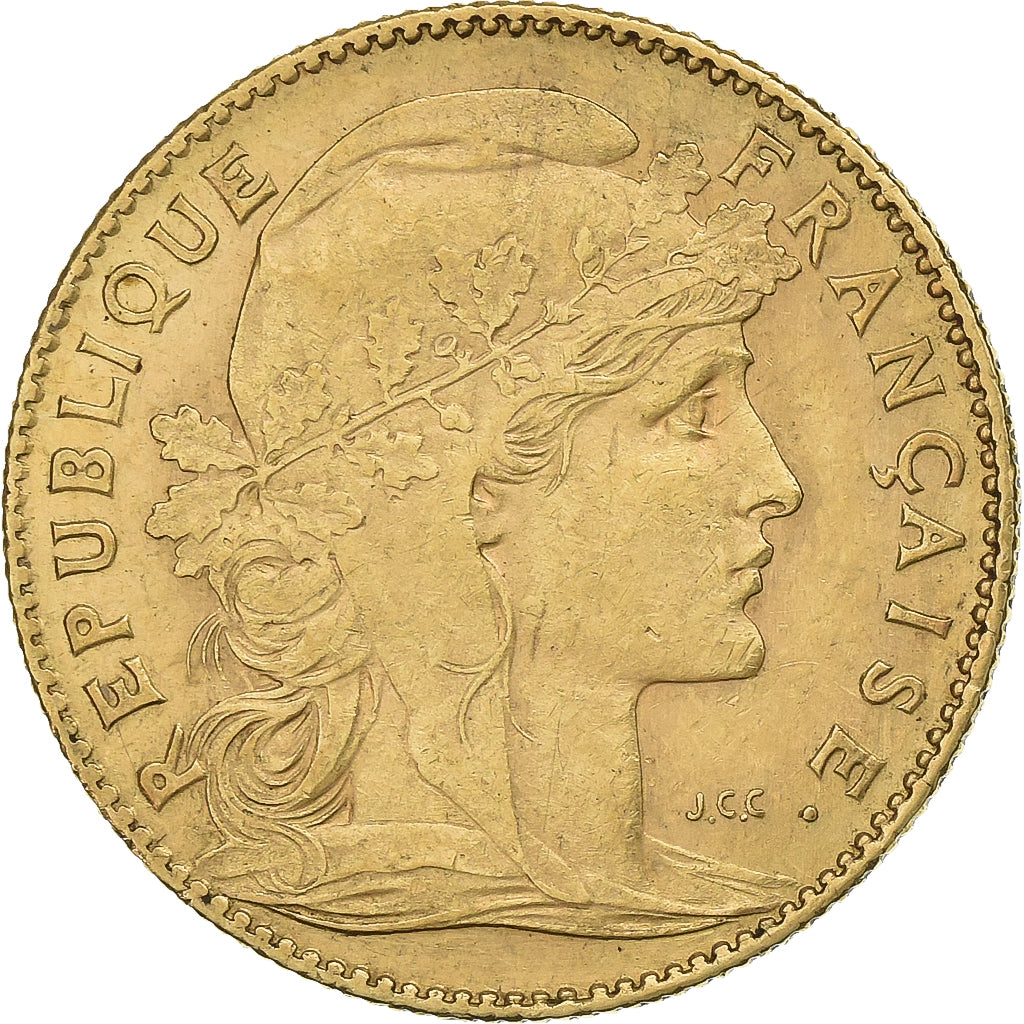 France, 10 Francs, Marianne, 1899, Paris, Gold, AU(50-53), Gadoury:1017, KM:846