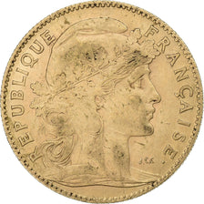 France, 10 Francs, Marianne, 1907, Paris, Gold, EF(40-45), KM:846