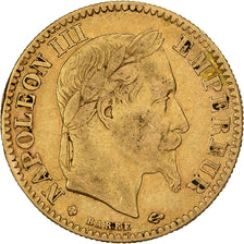 Frankrijk, 10 Francs, Napoléon III, 1863, Strasbourg, Goud, FR+, Gadoury:1015