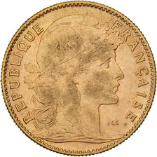 Francja, 10 Francs, Marianne Coq, 1905, Paris, Złoto, EF(40-45), KM:846