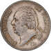 France, 5 Francs, Louis XVIII, 1824, Rouen, Silver, AU(50-53), Gadoury:614