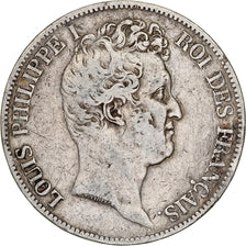 France, 5 Francs, Louis-Philippe, 1830, Lyon, Silver, VF(20-25), Gadoury:676