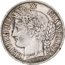 França, 5 Francs, Cérès, 1870, Paris, Prata, VF(30-35), Gadoury:742, KM:818.1