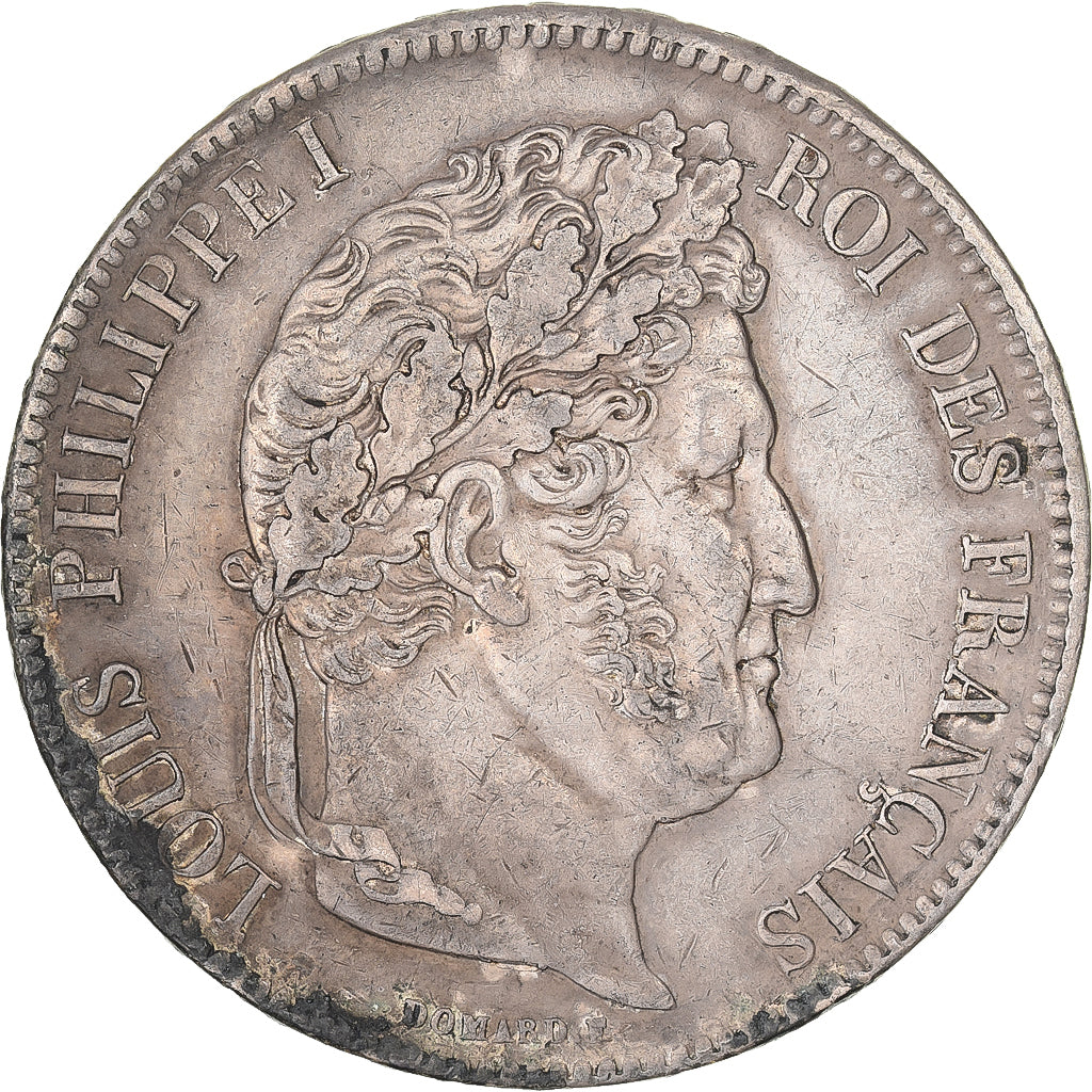 France, 5 Francs, Louis-Philippe, 1838, Paris, Silver, EF(40-45), Gadoury:678