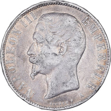 França, 5 Francs, Napoléon III, 1856, Paris, Prata, VF(30-35), Gadoury:734