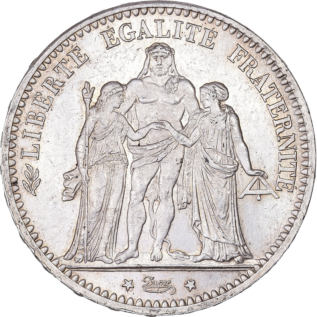 France, 5 Francs, Hercule, 1873, Paris, Silver, MS(60-62), Gadoury:745a, Le