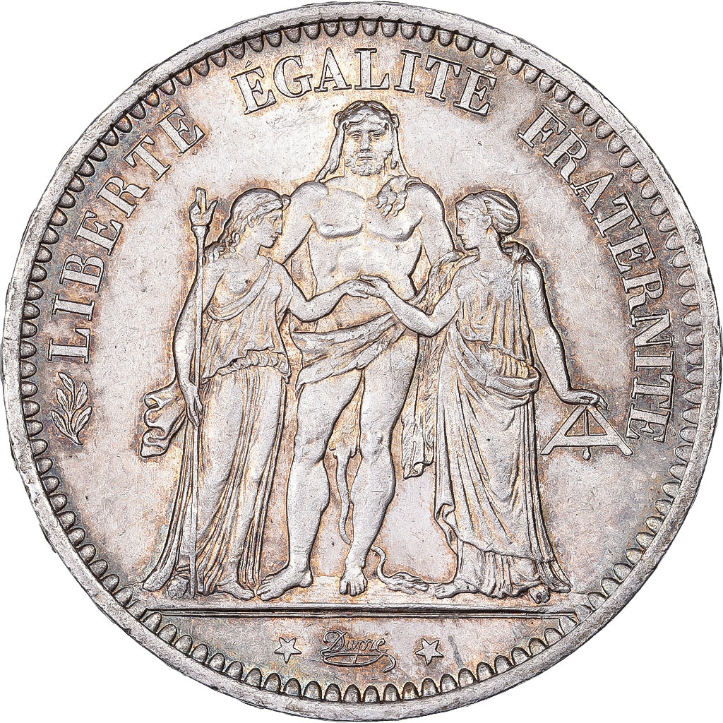 França, 5 Francs, Hercule, 1873, Paris, Prata, MS(60-62), Gadoury:745a, Le