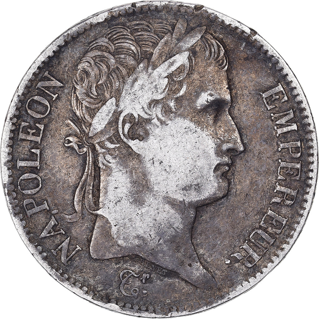 França, 5 Francs, Napoléon I, 1810, Lille, Prata, VF(20-25), Gadoury:584