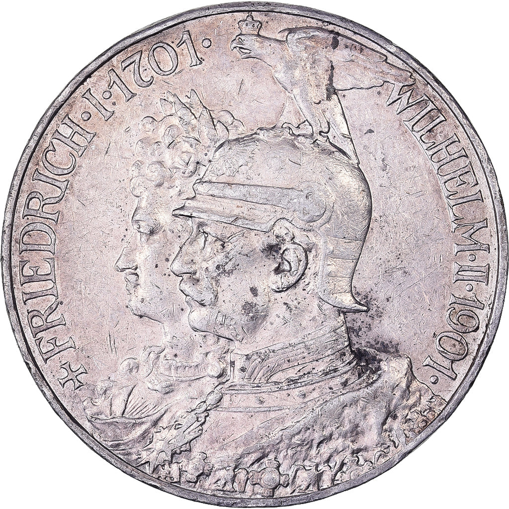 German States, PRUSSIA, Wilhelm II, 5 Mark, 1901, Berlin, Silver, EF(40-45)