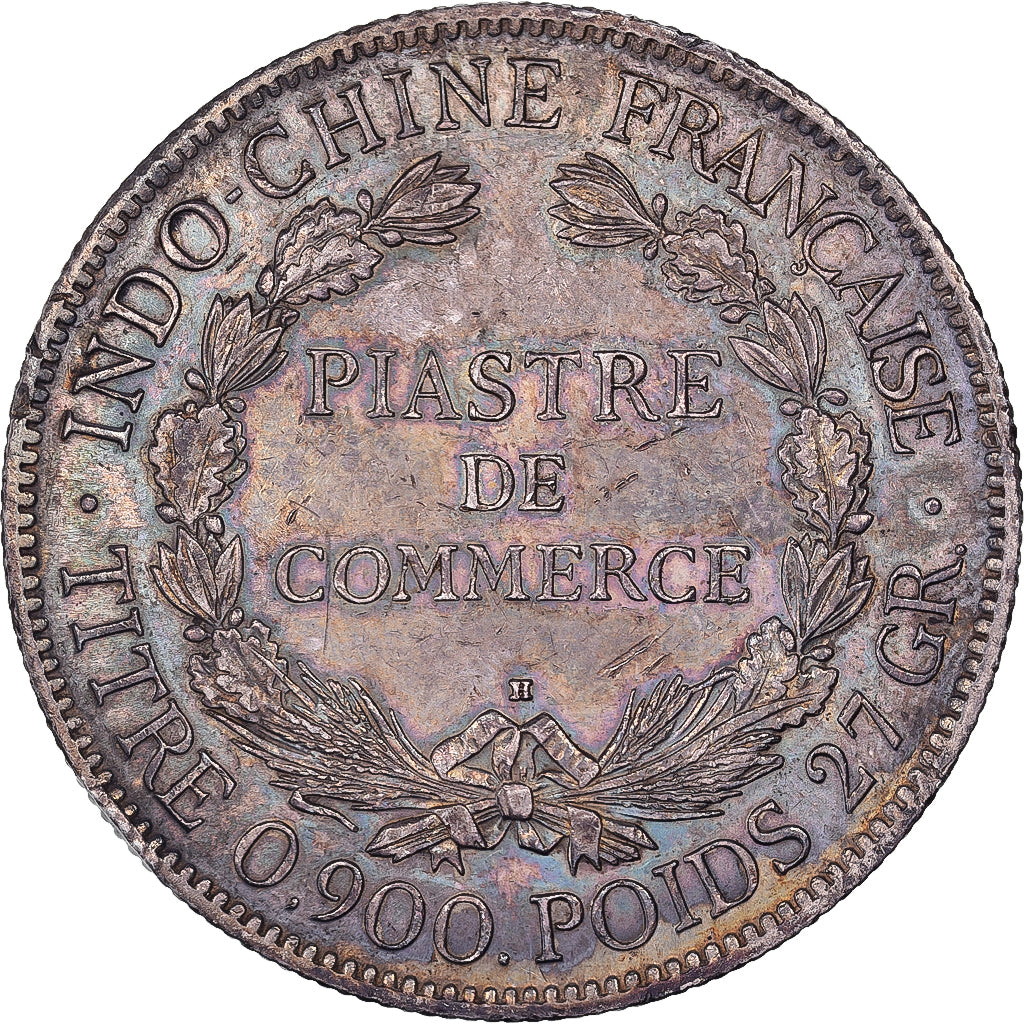 Moneda, INDOCHINA FRANCESA, Piastre, 1921, Heaton, Birmingham, MBC, Plata