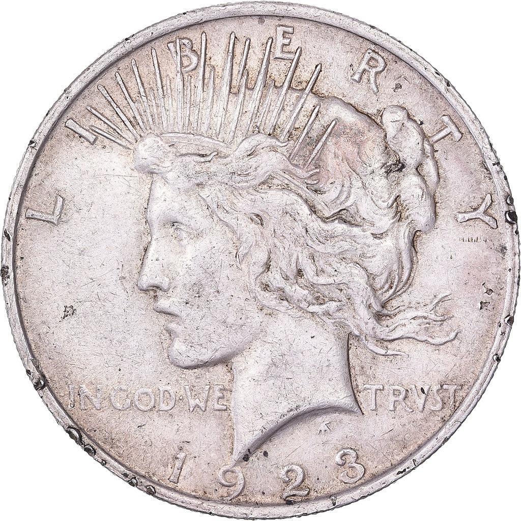 États-Unis, Dollar, Peace, 1923, Philadelphie, Argent, TB+, KM:150