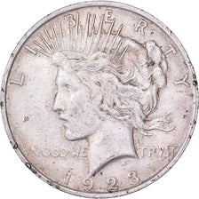 États-Unis, Dollar, Peace, 1923, Philadelphie, Argent, TB+, KM:150