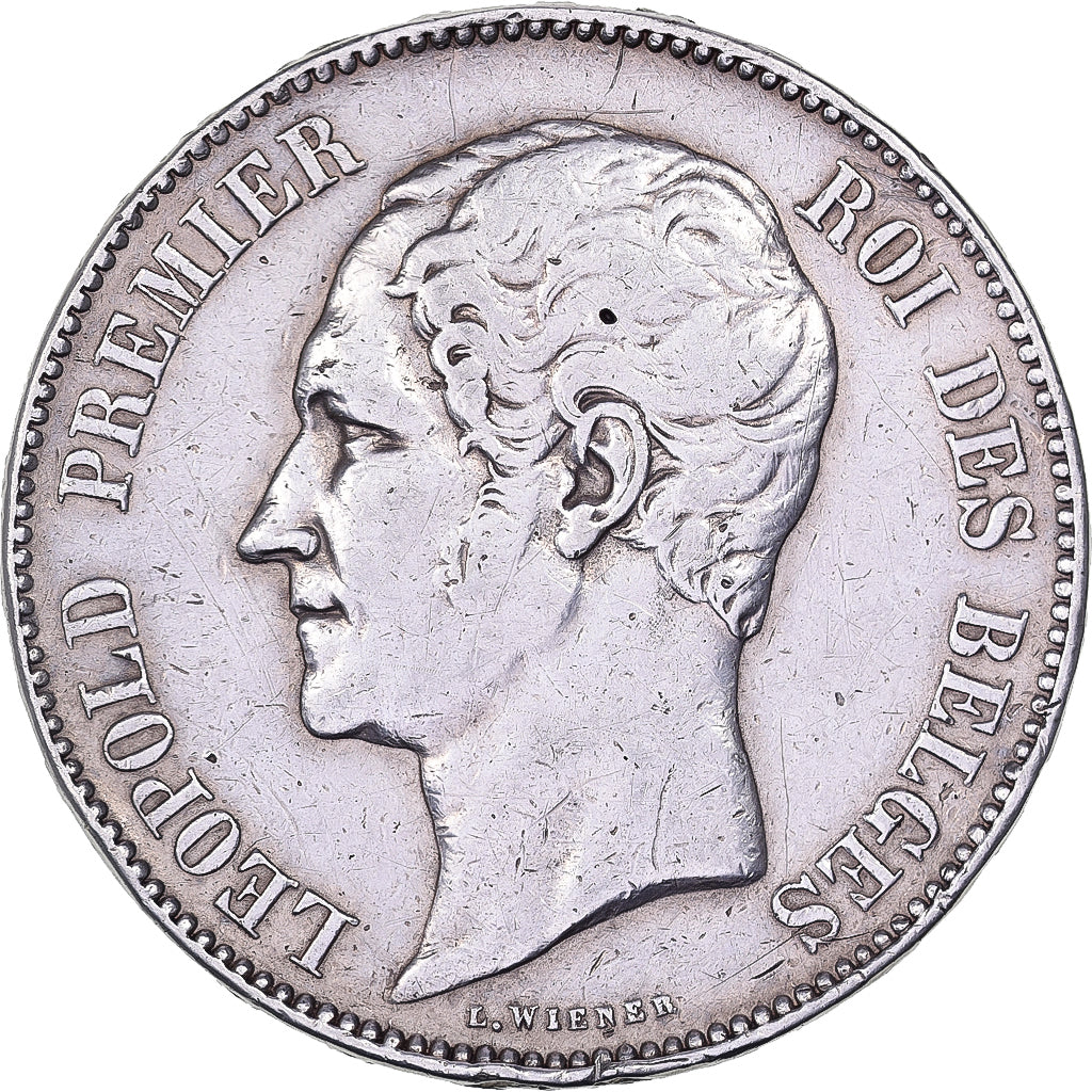 België, Leopold I, 5 Francs, 5 Frank, 1849, Brussels, Zilver, FR+, KM:17
