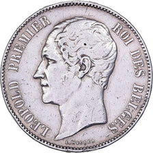 België, Leopold I, 5 Francs, 5 Frank, 1849, Brussels, Zilver, FR+, KM:17
