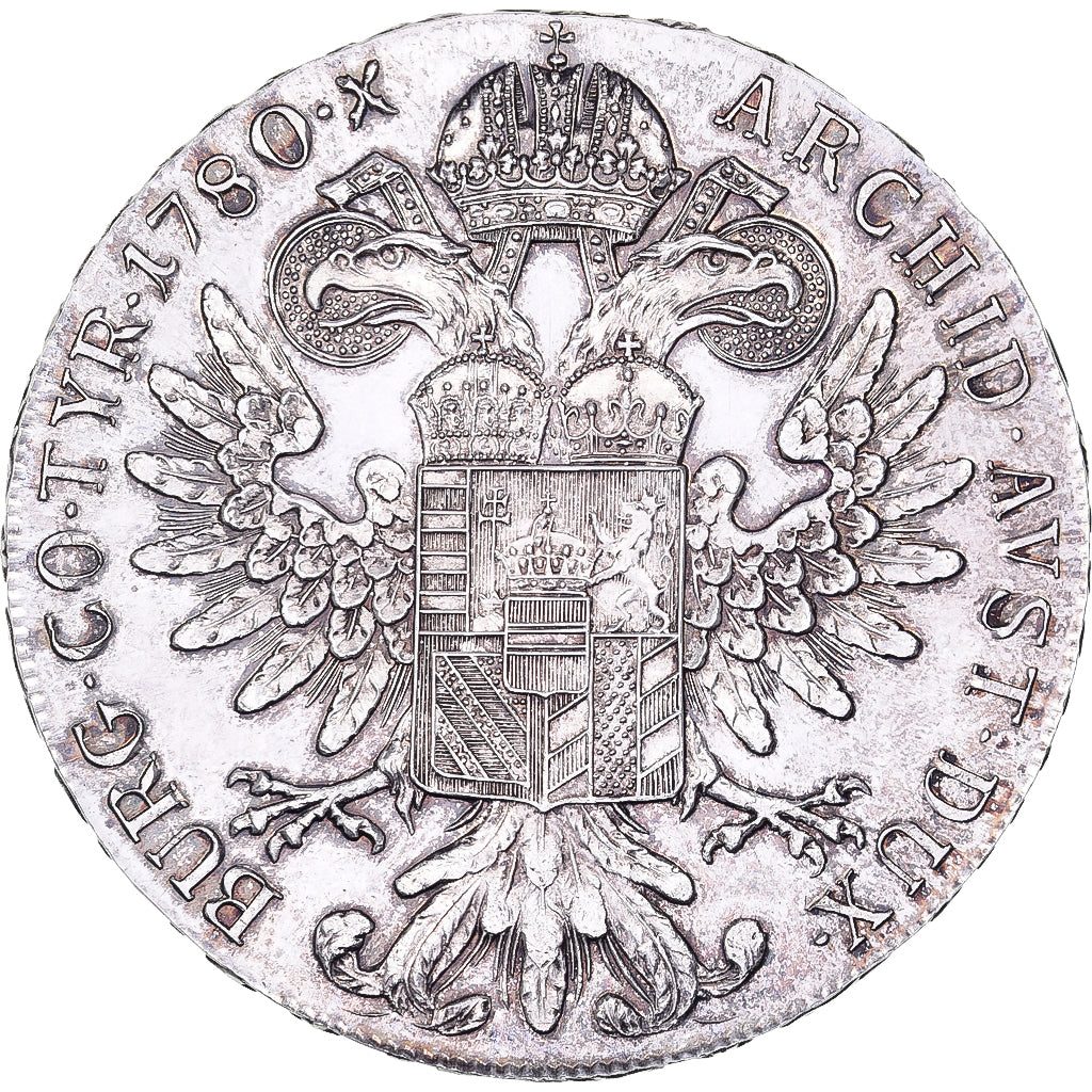 Austria, Maria Theresa, Thaler, 1780, Vienna, Ponowne bicie, Srebro, MS(60-62)