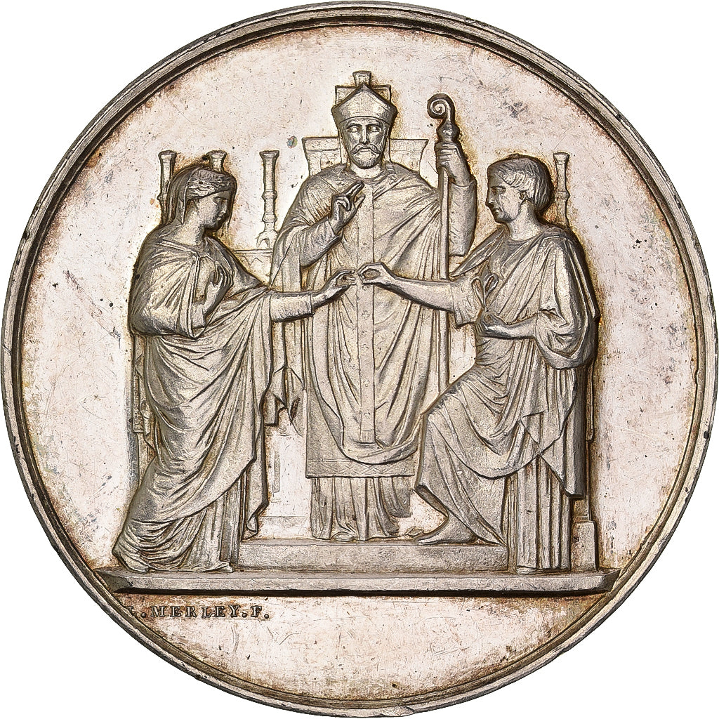Francja, medal, Mariage, Religion, Srebro, Merley, MS(60-62)