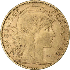 Francia, 10 Francs, Marianne Coq, 1905, Paris, Oro, BB, KM:846