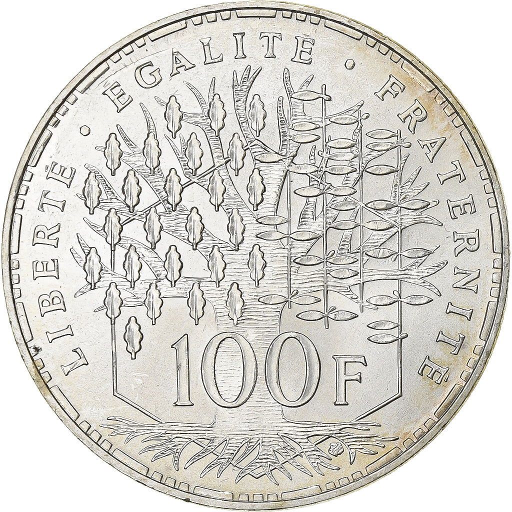 France, 100 Francs, Panthéon, 1985, Paris, Silver, MS(60-62), Gadoury:898