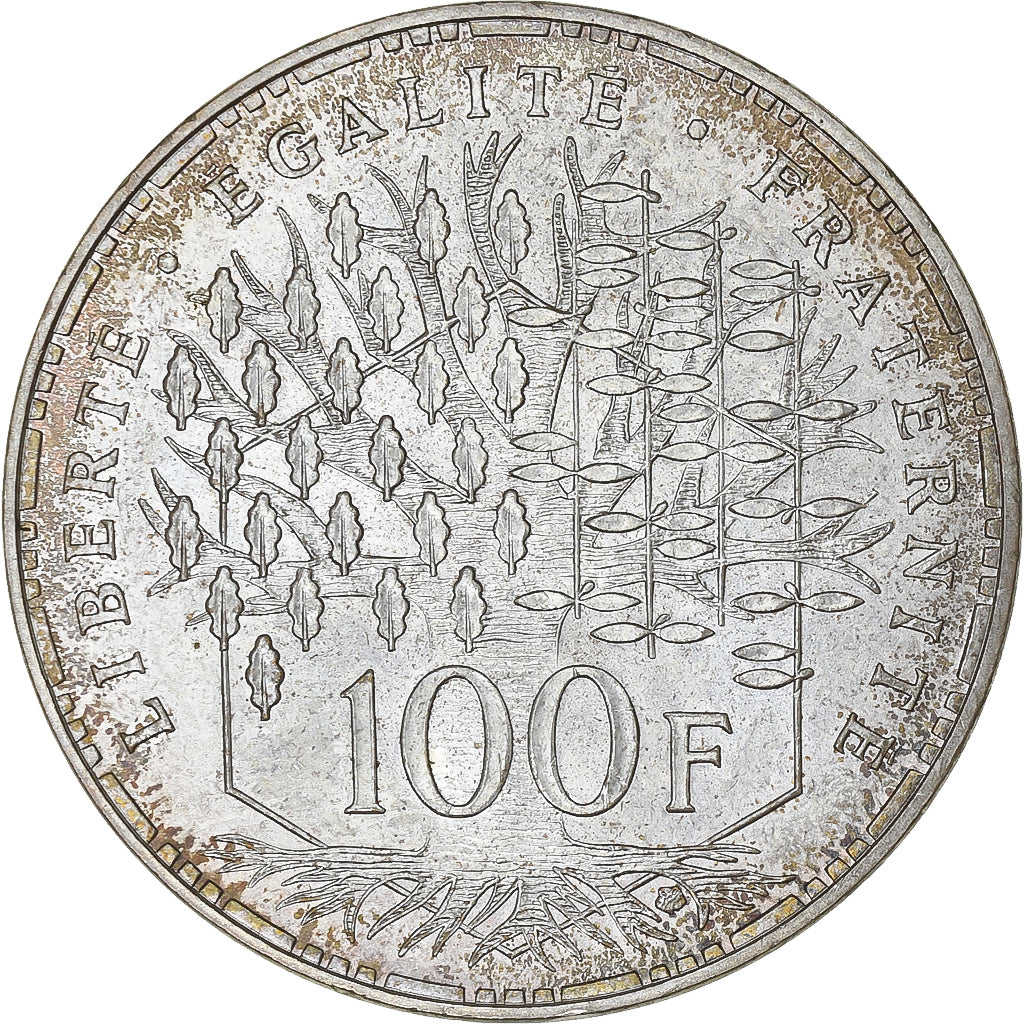 France, 100 Francs, Panthéon, 1986, Paris, Silver, MS(60-62), Gadoury:898, Le