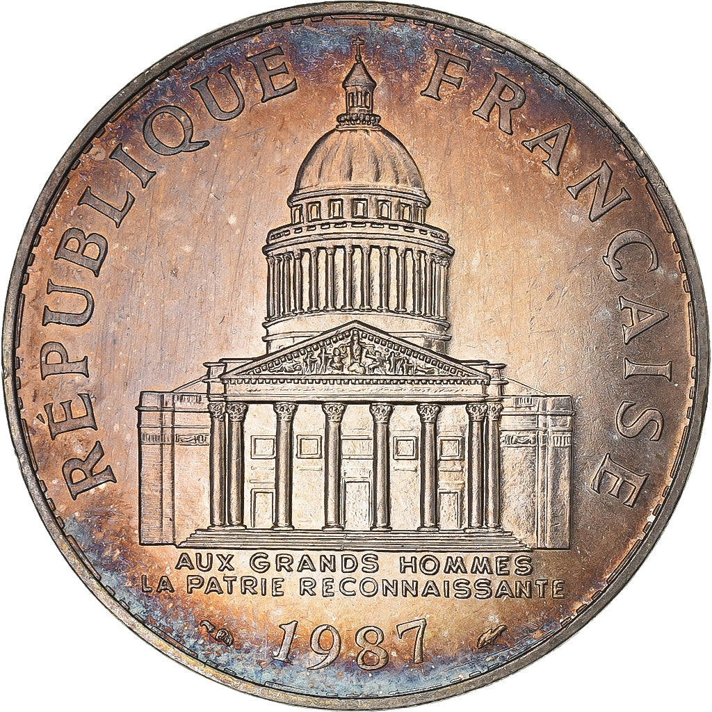 Francia, 100 Francs, Panthéon, 1987, Paris, Plata, EBC, Gadoury:898, Le