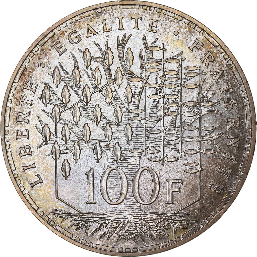 France, 100 Francs, Panthéon, 1990, Paris, Silver, AU(55-58), Gadoury:898