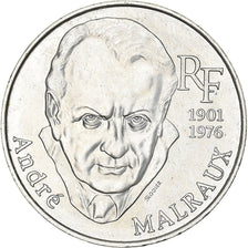 France, 100 Francs, André Malraux, 1997, Silver, MS(63), Gadoury:954, KM:1188