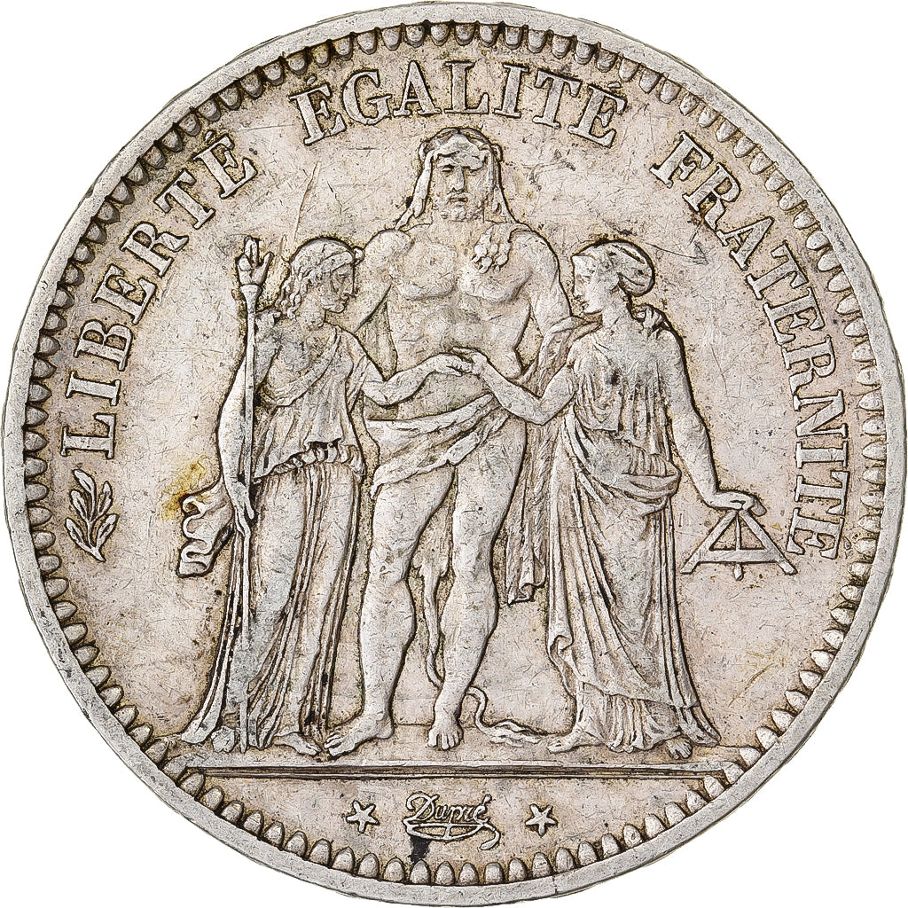 France, 5 Francs, Hercule, 1848, Paris, Argent, TTB, Gadoury:683, KM:756.1