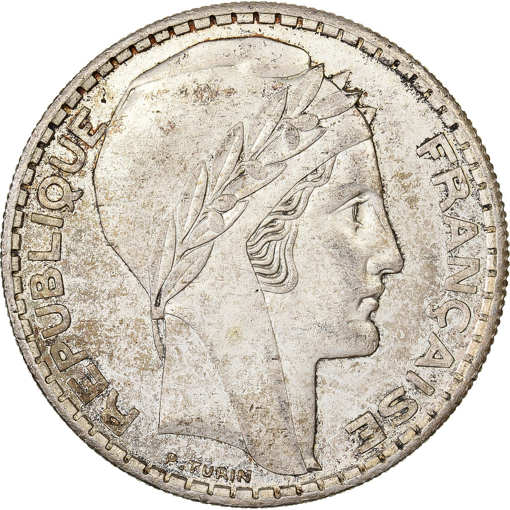 Frankreich, 20 Francs, Turin, 1938, Paris, Silber, UNZ, Gadoury:852, KM:879