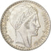 France, 20 Francs, Turin, 1938, Paris, Silver, MS(63), Gadoury:852, KM:879