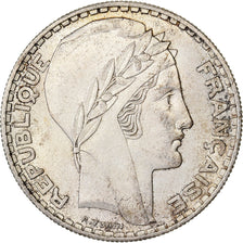 France, 20 Francs, Turin, 1938, Paris, Silver, MS(63), Gadoury:852, KM:879
