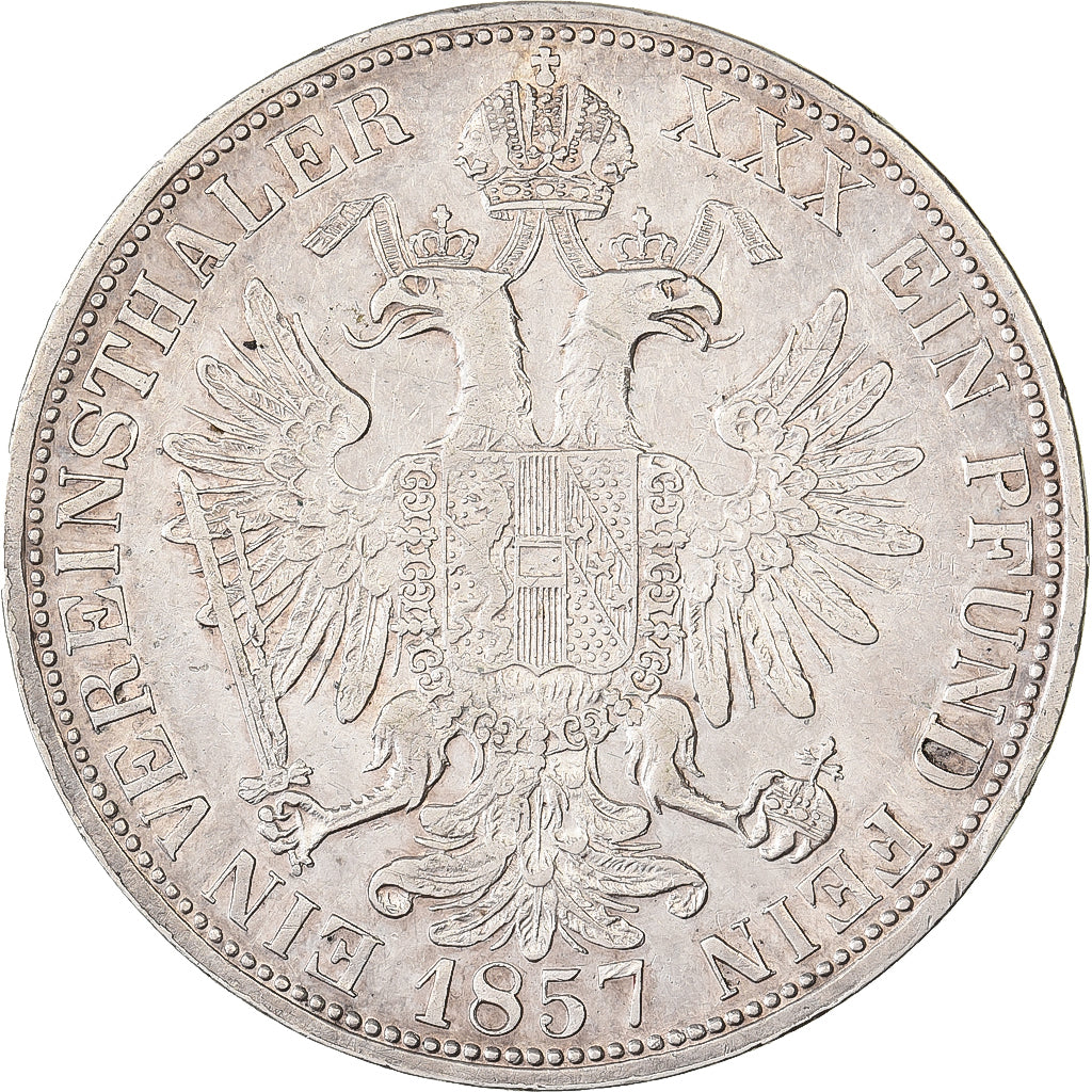 Austria, Franz Joseph I, Thaler, 1857, Vienna, Argento, BB, KM:2244