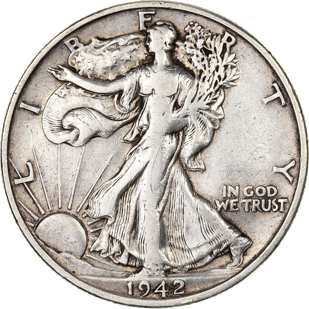 United States, Half Dollar, Walking Liberty, 1942, San Francisco, Silver
