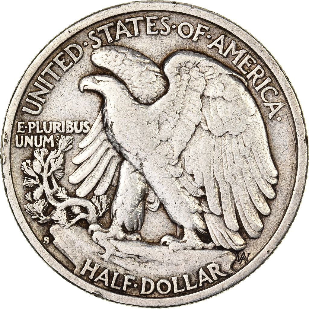 United States, Half Dollar, Walking Liberty, 1942, San Francisco, Silver