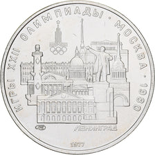 Rusland, 5 Roubles, 1977, Saint Petersburg, Zilver, UNC-, KM:146