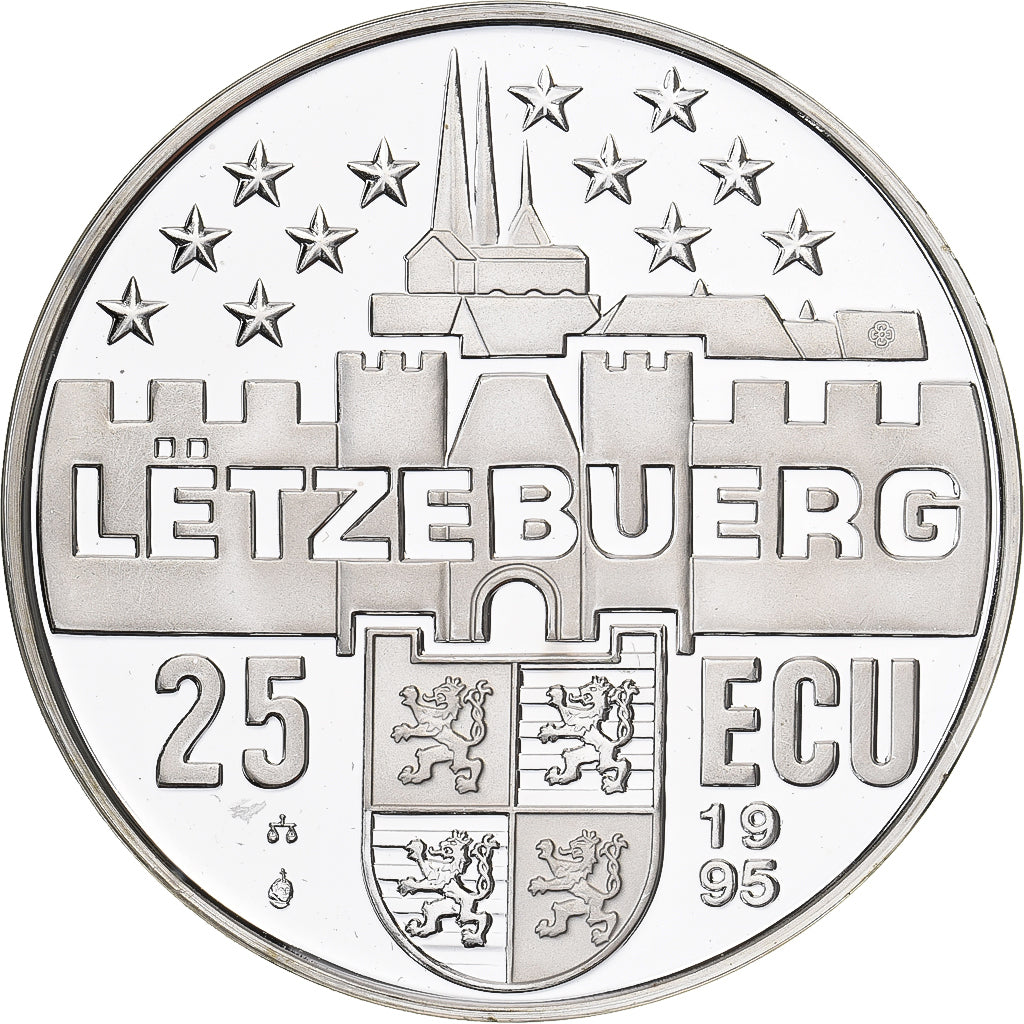 Luxemburgo, 25 Ecu, 1995, Prueba, Plata, FDC