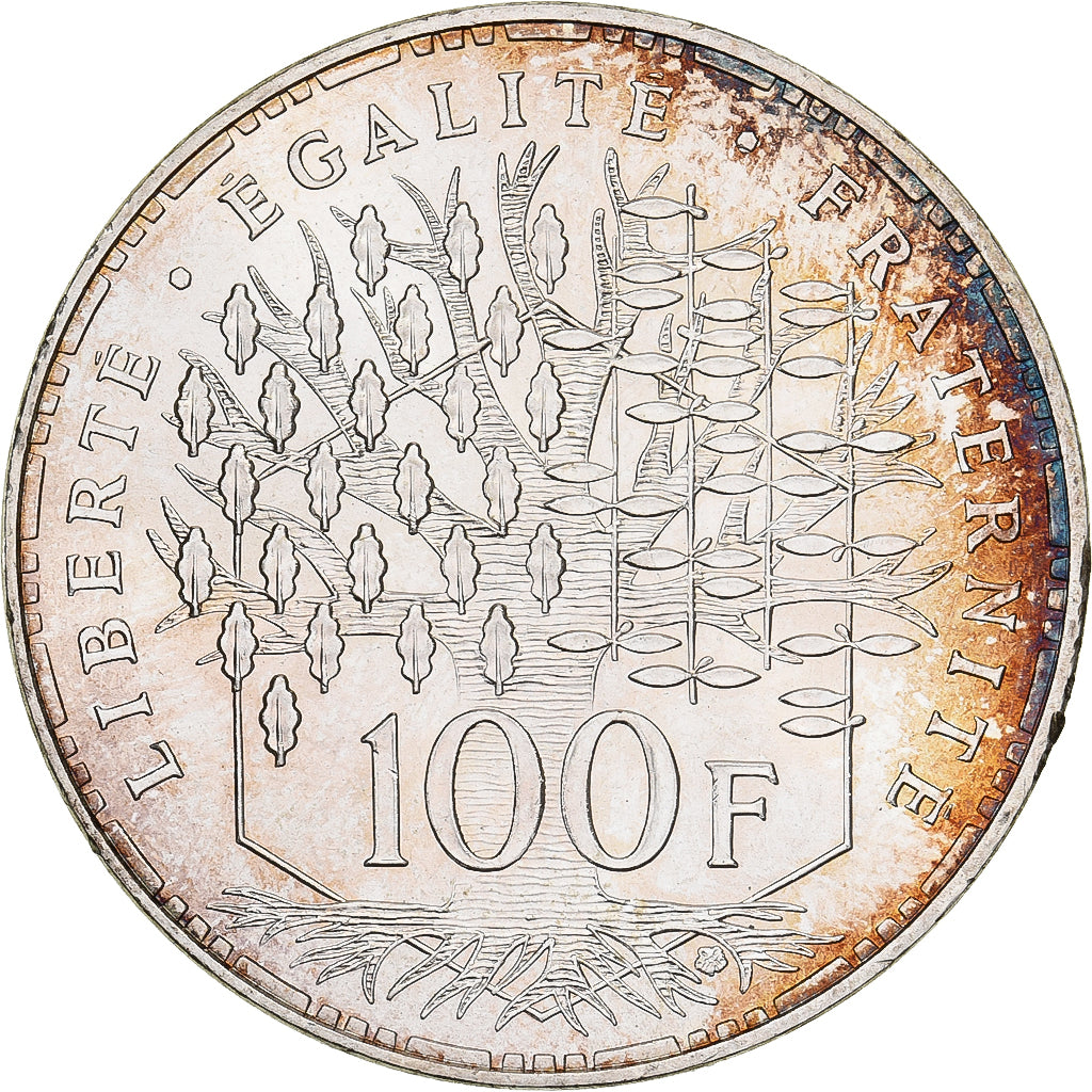 Francia, 100 Francs, Panthéon, 1986, Paris, Plata, SC, KM:951.1