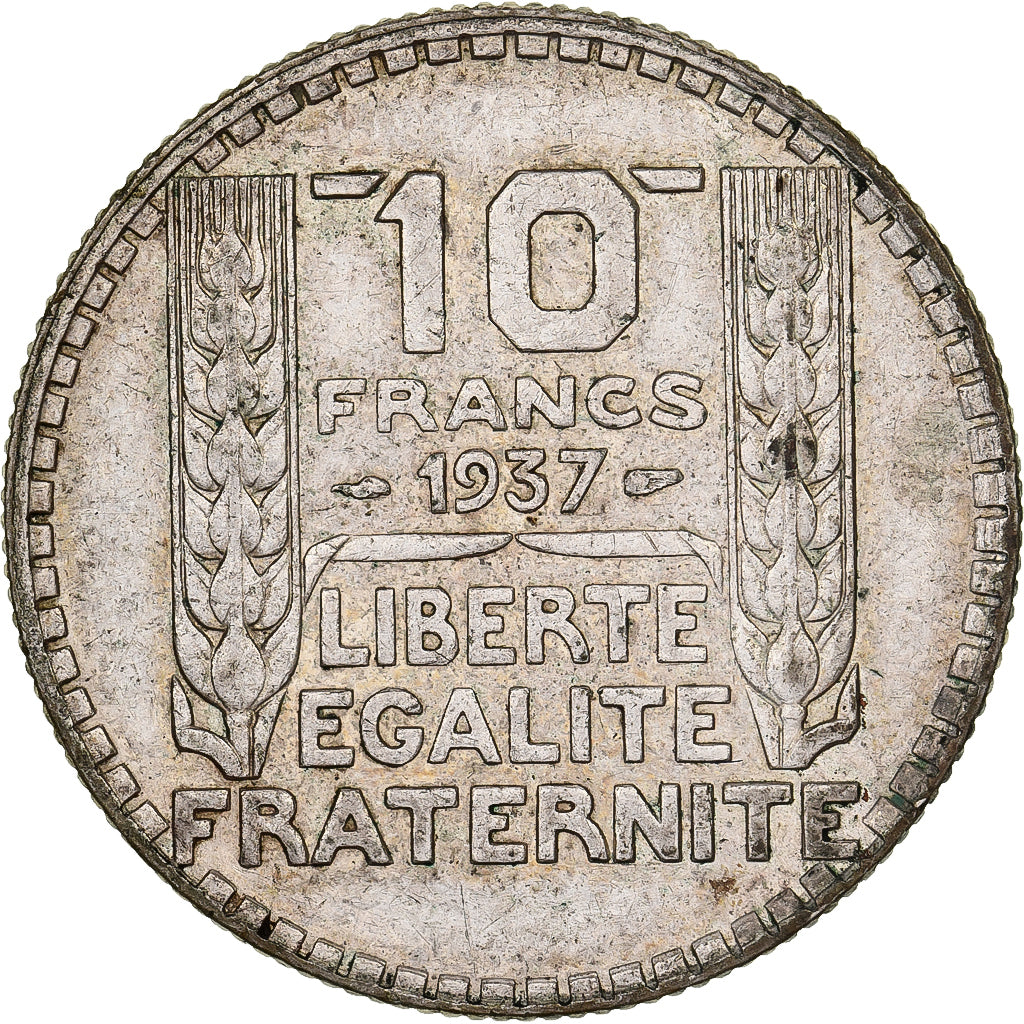 Frankreich, 10 Francs, Turin, 1937, Paris, Silber, SS, Gadoury:801