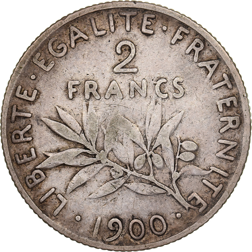 Frankreich, 2 Francs, Semeuse, 1900, Paris, Silber, S, Gadoury:532, KM:845.1