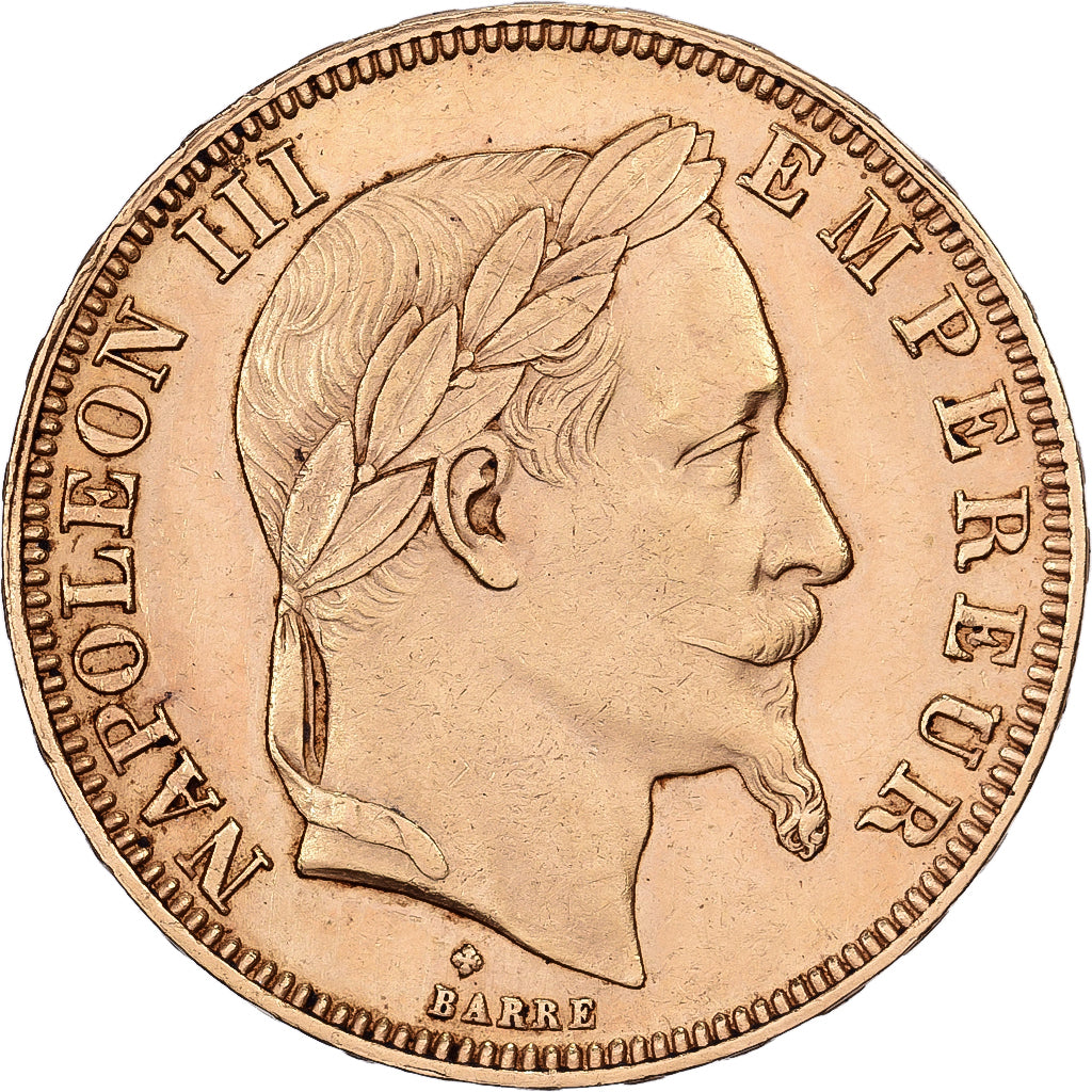 Frankreich, 50 Francs, Napoléon III, 1867, Strasbourg, Gold, SS+, Gadoury:1112