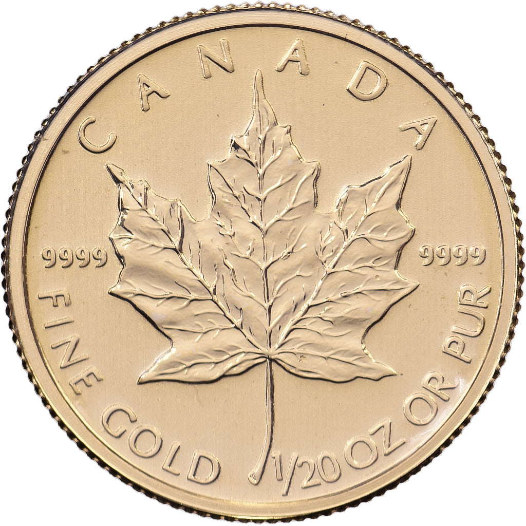 Canada, Elizabeth II, Dollar, 1/20 Oz, Maple Leaf, 2014, Gold, MS(65-70)