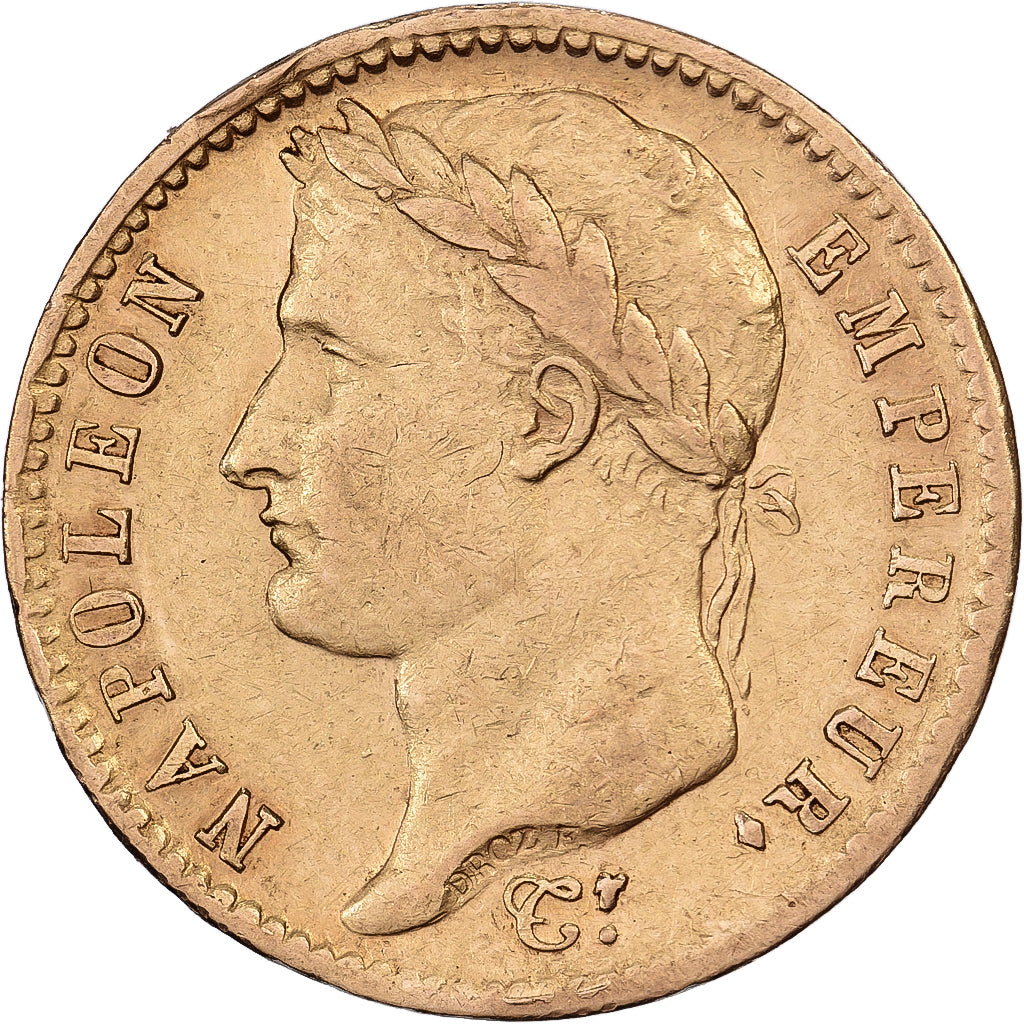 France, 20 Francs, Napoléon I, 1808, Paris, Gold, AU(50-53), Gadoury:1024