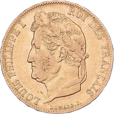 Francia, 20 Francs, Louis-Philippe, 1847, Paris, Oro, MBC, Gadoury:1031