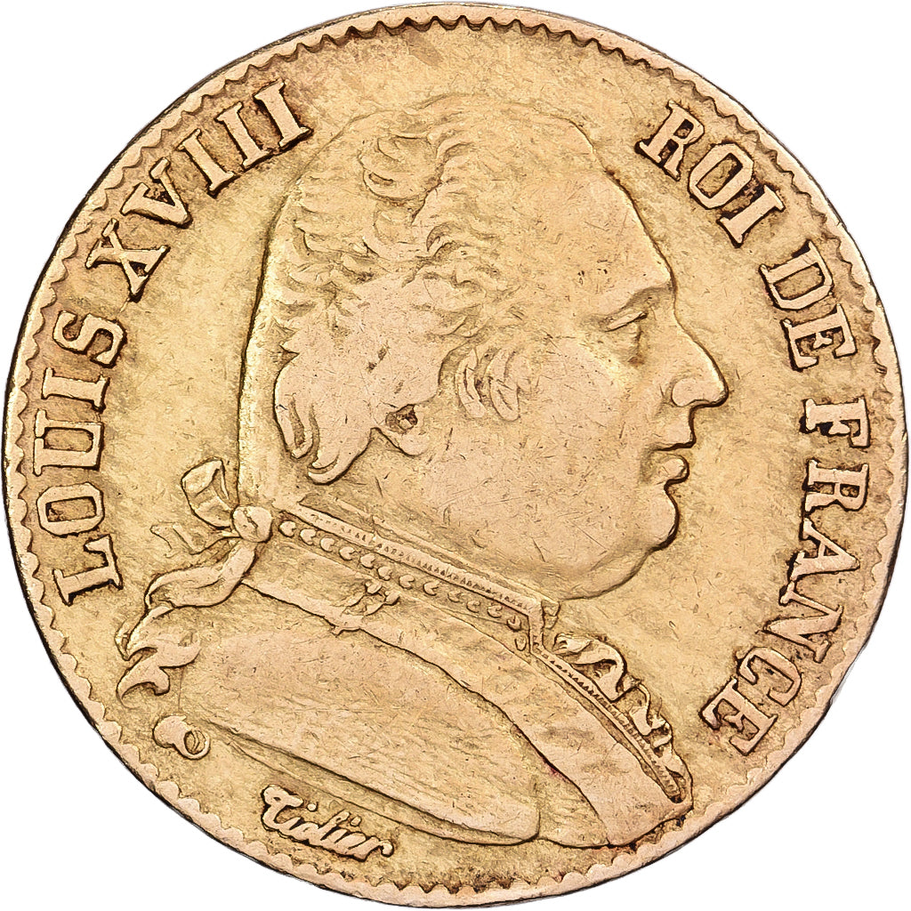 France, 20 Francs, Louis XVIII, 1815, Paris, Or, TB+, KM:706