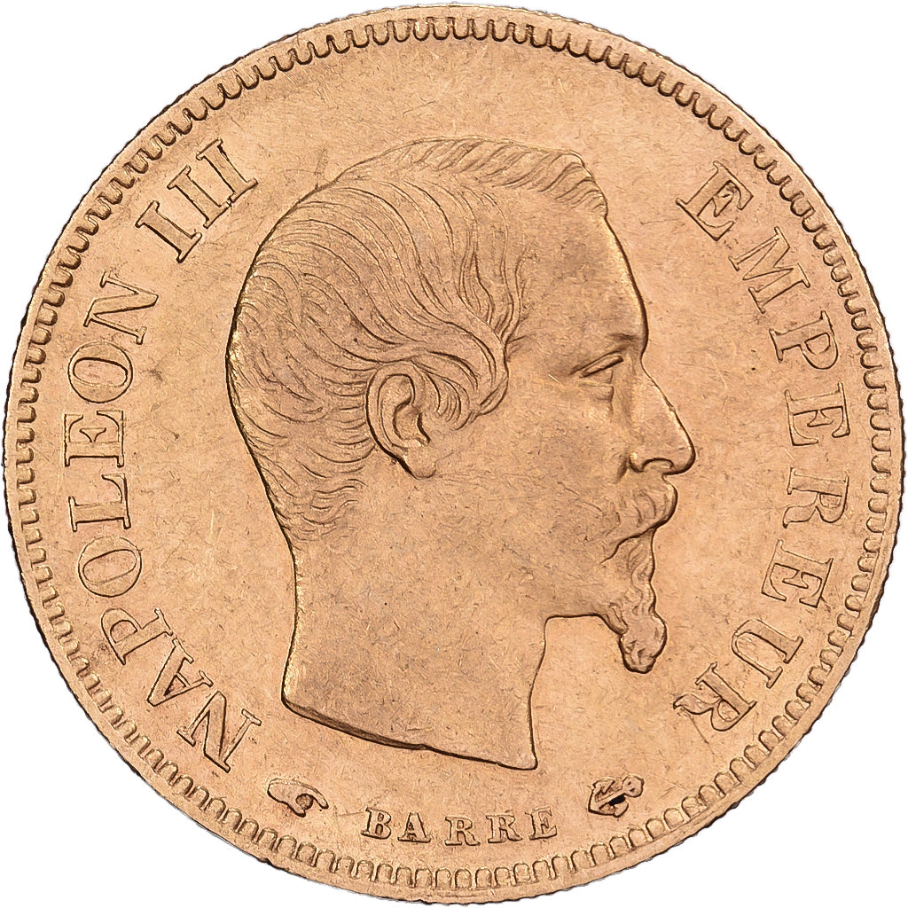 France, 10 Francs, Napoléon III, 1856, Paris, Gold, AU(50-53), Gadoury:1014