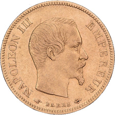 France, 10 Francs, Napoléon III, 1856, Paris, Gold, AU(50-53), Gadoury:1014