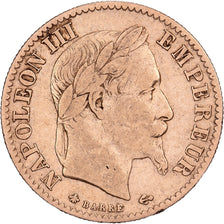 França, 10 Francs, Napoléon III, 1865, Paris, Dourado, VF(30-35)