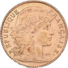 Francia, 10 Francs, Marianne Coq, 1901, Paris, Oro, SPL, Gadoury:1017, KM:846