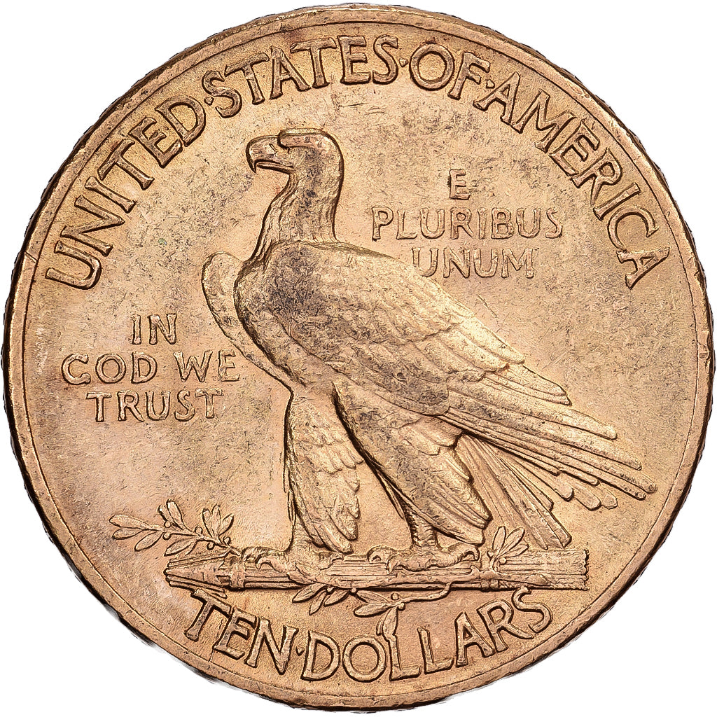 United States, $10, Eagle, Indian Head, 1914, Philadelphia, Gold, AU(50-53)