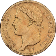 França, 20 Francs, Napoléon I, 1812, Paris, Dourado, EF(40-45), KM:695.1